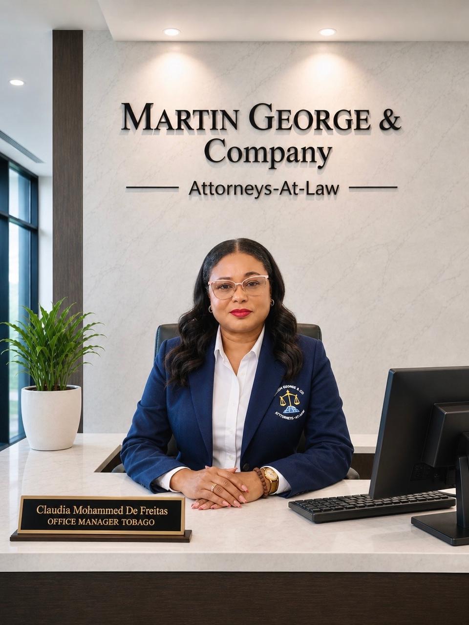 Portrait of Claudia Mohammed De Freitas, Office Manager, Tobago
