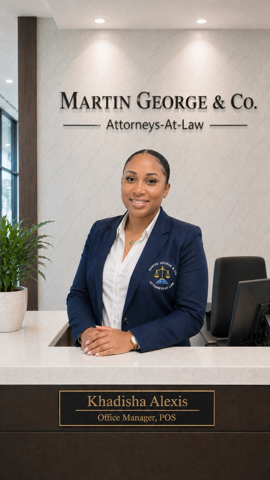 Portrait of Khadisha Alexis, Office Manager, Port of Spain